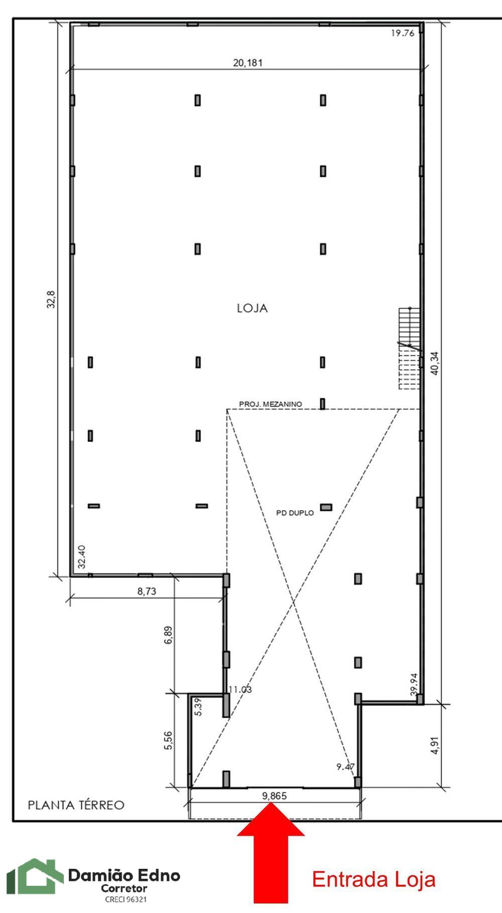 Loja-Salão, 1328 m² - Foto 2